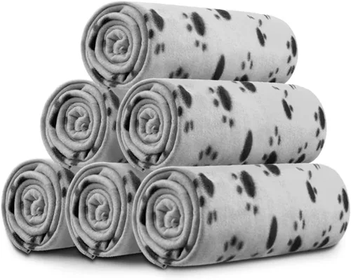 Vista 17 de Comsmart - Manta cálida con estampado de huellas para perros y gatos