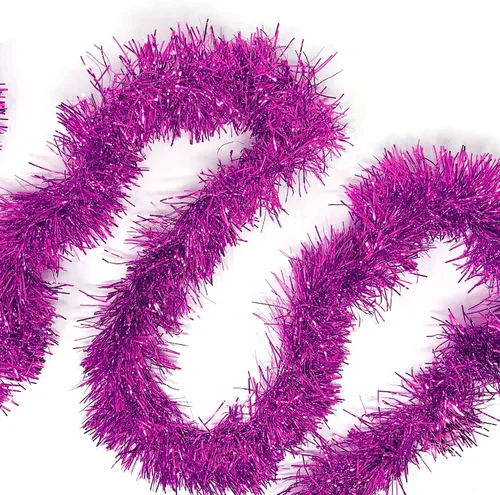 Vista 5 de Allgala Guirnalda de oropel negro, guirnalda de oropel metálica de 50 pies para árbol de Navidad, decoración para árbol festivo, barandilla