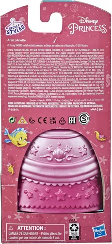 Vista 5 de Disney Princess Secret Styles Fashion Surprise Ariel, Mini juego de muñecas con ropa y accesorios adicionales, juguete para niñas de 4 años