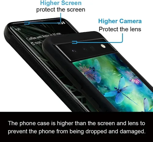 Vista 1441 de Compatible con Google Pixel 4A 5G Mobile Case Creative Acrylic Panel trasero Silicona Protección Grip especialmente diseñado para Google Pixel 4A 5G