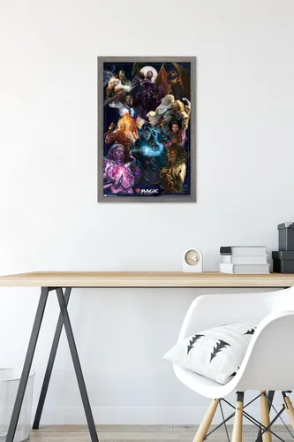 Vista 6 de Trends International Magic: The Gathering - Póster de pared de grupo, 14.725 x 22.375 pulgadas, versión enmarcada de madera de granero