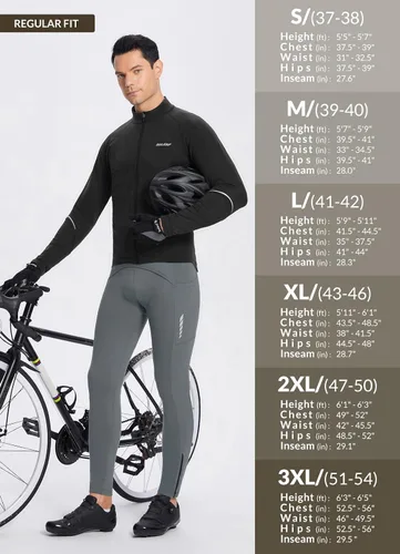 Vista 7 de BALEAF Pantalones de ciclismo de invierno para hombre, con acolchado 4D, térmicas, resistentes al agua, para ciclismo, para clima frío, bolsillos