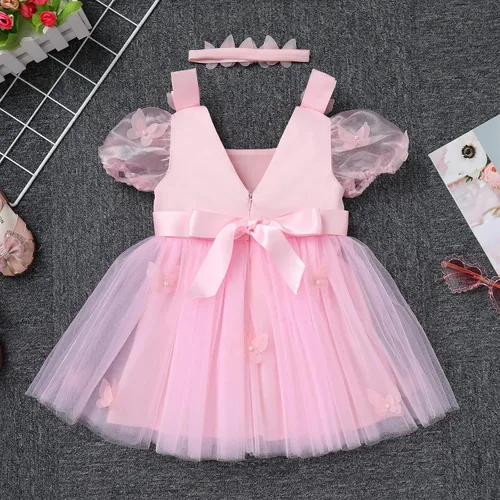 Vista 3 de Vestido tutú de tul para niñas pequeñas, vestido de princesa con lentejuelas y lentejuelas para fiesta de cumpleaños, verano, playa, vestido