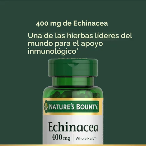 Vista 3 de De la Naturaleza Bounty todo natural zacate Echinacea 400 mg, 100 Cápsulas, 5633, 1, 1