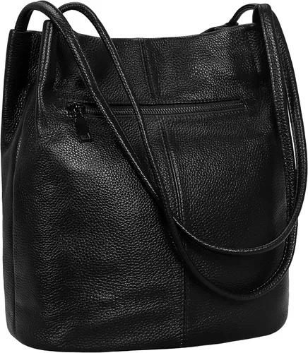 Vista 52 de Iswee - Bolsos de cuero genuino, diseño de hombro Hobo, bolsos para mujer
