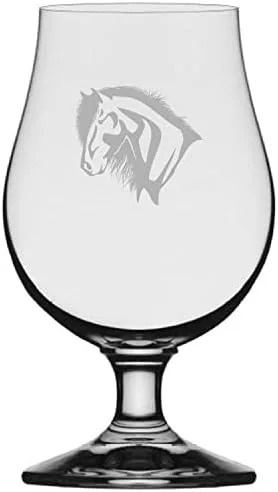 Vista 25 de Abaco Barb Body Horse - Vaso de cerveza Iona grabado (13.25 onzas)