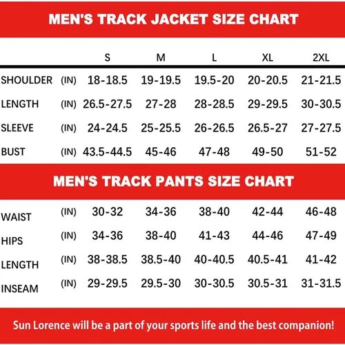 Vista 7 de Men's Sports Tracksuit Sets Casual Full Zip Jogging Sweat Suits Men 2 Piece Set