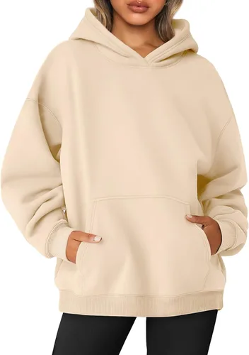 Vista 31 de AUTOMET Sudaderas de gran tamaño con capucha de forro polar para mujer, camisas de manga larga, sudaderas con bolsillo para otoño 2025