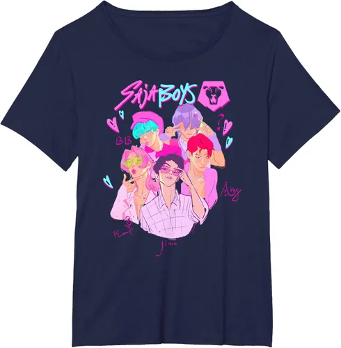 Vista 12 de Kpop Demon Hunters Camiseta Saja Boys Heartthrob con licencia