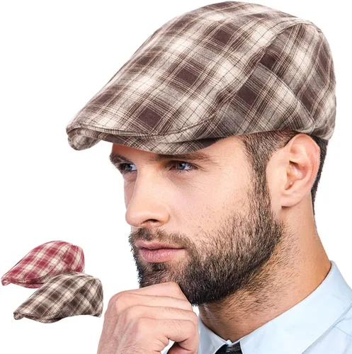 Vista 15 de LADYBRO Paquete de 2 gorras planas unisex para hombre y mujer, estilo casual de verano, ajustables