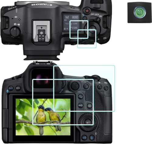 Vista 8 de Protector de pantalla para cámara réflex digital Canon EOS M50 M100 Mark ii (para accesorios) con cubierta de zapata caliente, película de vidrio