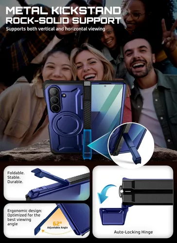 Vista 7 de SUPCASE Funda para Samsung Galaxy Z Fold 7 con Soporte (UB Grip), [Compatible con MagSafe] [Protector de Pantalla de Vidrio Templado Integrado]