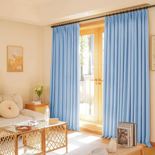 Vista 11 de HUTO Cortinas Plisadas de Pinzas Opacas con Aislamiento Térmico para Oscurecer la Habitación, Panel de Tratamiento de Ventana para Sala de Estar