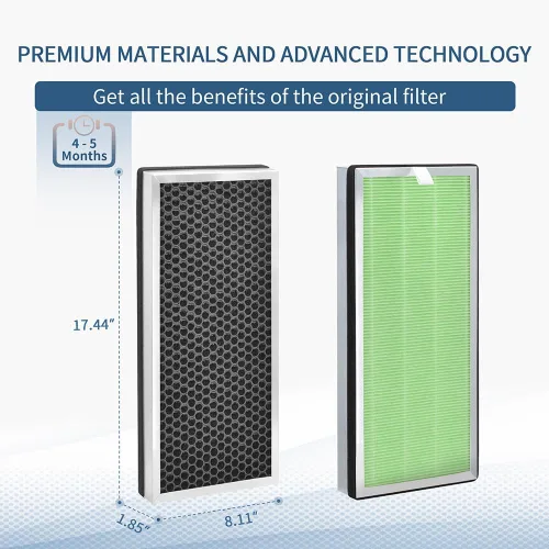 Vista 7 de Filtro absorbente de toxinas 40 compatible con filtro de aire MA Series 40 Pur-ifier, filtración compuesta 3 en 1 con filtro de coche acti-vated