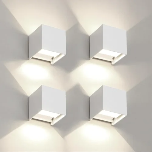Vista 26 de 2 piezas de luces de pared G9 para exterior/interior, apliques de pared con luces hacia arriba y abajo, IP65 impermeables, iluminación moderna