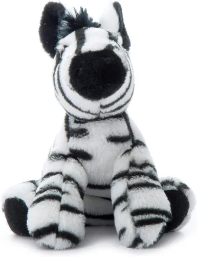 Vista 2 de The Petting Zoo Peluche de cebra, regalos para niños, animales salvajes del zoológico Onez, juguete de peluche de cebra de 9 pulgadas