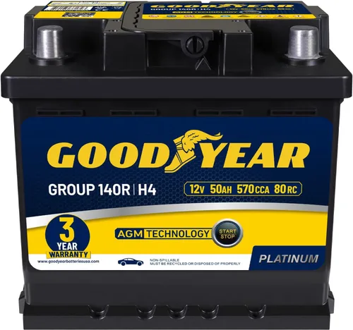 Vista 11 de Goodyear AUX12-AGM 12V 12 AH, 20RC, 200 CCA Platinum serie recargable AGM batería auxiliar sin mantenimiento
