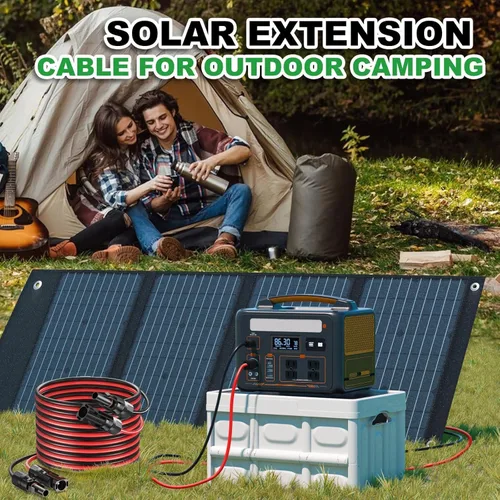 Vista 8 de Oududianzi Cable de extensión solar de 10 pies, cable solar de 10 AWG, cable fotovoltaico de cobre estañado de calibre 10, cables y conectores