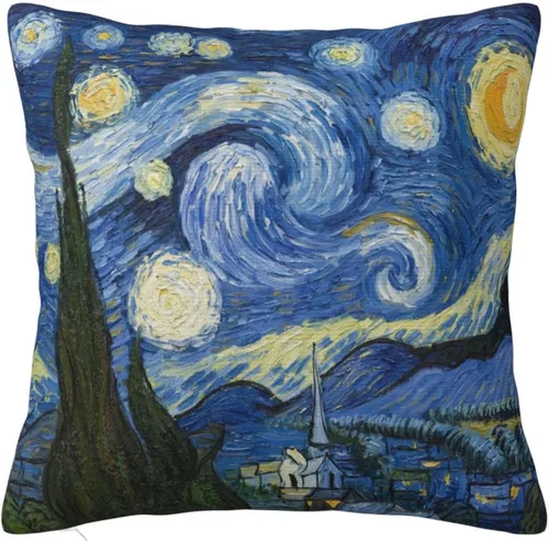 Vista 10 de Fundas de almohada de Van Gogh con diseño de girasoles en jarrón de 18 x 18 pulgadas, funda de almohada para sofá, cama, decoración del hogar