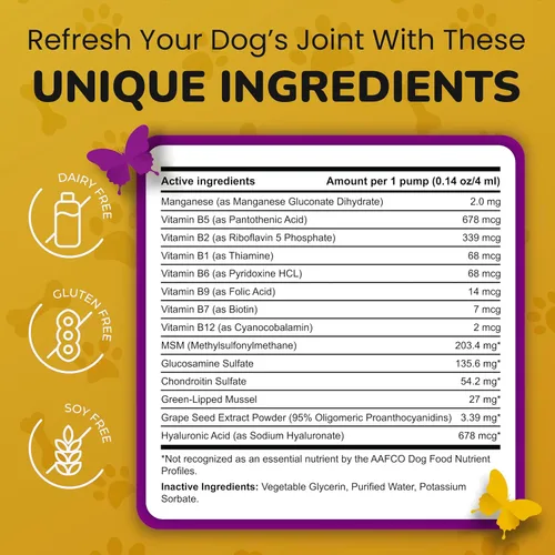 Vista 2 de Suplemento de cadera y articulaciones para perros, glucosamina condroitina aprobada por veterinarios para perros, soporte de flexibilidad y fuerza