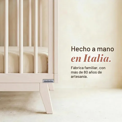 Vista 6 de dadada Soho - Cuna convertible 3 en 1 de madera maciza para bebé, madera de haya lavada