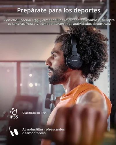 Vista 7 de Philips Auriculares deportivos inalámbricos A4216, hasta 35 horas de tiempo de reproducción, cojines refrescantes lavables, protección IP55