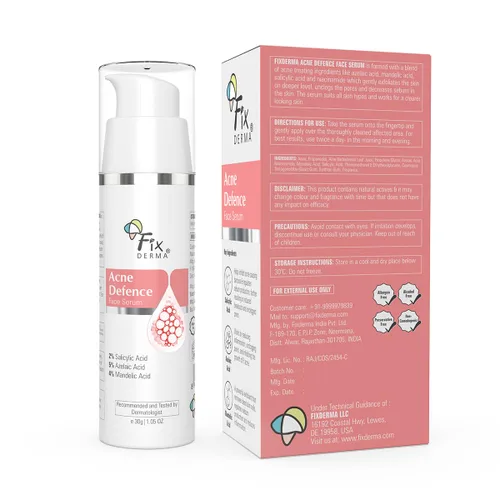Vista 8 de Fixderma Suero de ácido salicílico al 2% para tratamiento antiacné y manchas con 5% de ácido azelaico y 4% ácido mandélico, suero facial antiacné