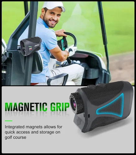 Vista 6 de Telémetro láser de golf de pendiente: telémetro láser preciso con interruptor de pendiente y adquisición rápida: buscador de rango de 650 yardas