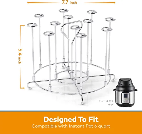 Vista 6 de Goldlion Soporte de brocheta compatible con Instant Pot 6 cuartos de galón accesorios para freidora de aire con tapa crujiente