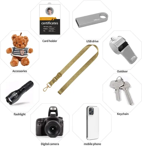 Vista 5 de Cordón cruzado para teléfono celular, correas ajustables para el cuello para el hombro con cordón de muñeca, almohadillas de sujeción para teléfono