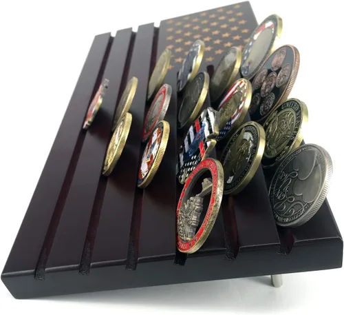 Vista 3 de Glamtune Soporte de monedas militar con bandera estadounidense (grande, 6 filas)