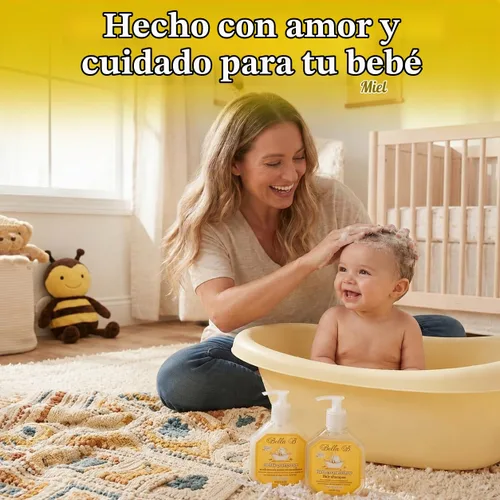 Vista 4 de BELLA B Bundle Bee Gone Cradle Cap Champú y cabello saludable para el cuero cabelludo Cradle Cap Tratamiento y acondicionador de 8 onzas, kit