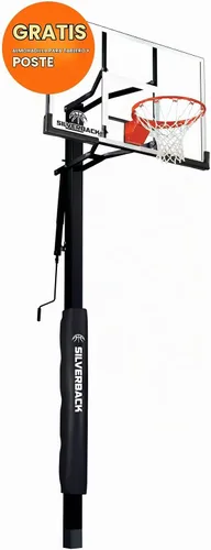 Vista 12 de Silverback Sistema de baloncesto anclado al piso, de 54", con tablero de vidrio templado
