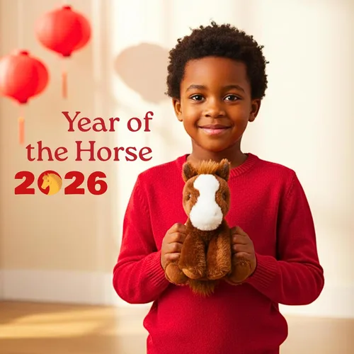Vista 11 de The Petting Zoo - Peluche de caballo flácido, juguete de peluche para niños, animales salvajes Wild Onez, juguete de peluche de caballo 8 pulgadas