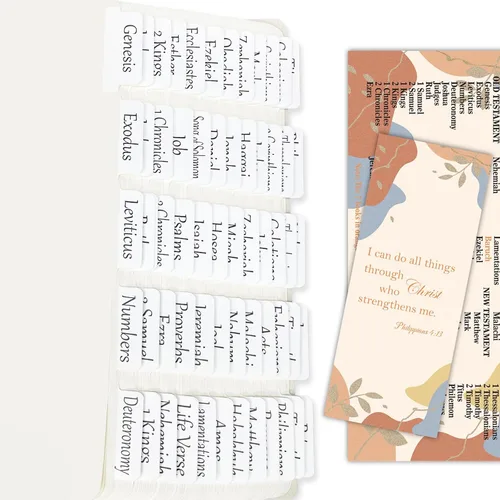 Vista 7 de Pestañas negras de la Biblia para mujeres/hombres/niños, 100 pestañas laminadas de la Biblia católica, Antiguo y Nuevo Testamento, pestañas