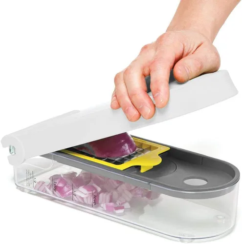 Vista 18 de Prepworks de Progressive Dicer Spiralizer Veggie Chopper, Blanco