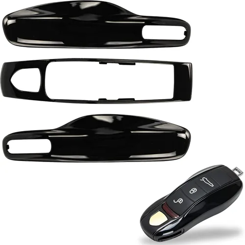 Vista 8 de Funda de llavero pintada de 3 piezas de repuesto - Compatible con llavero Porsche, MK1 (Gris Ágata)