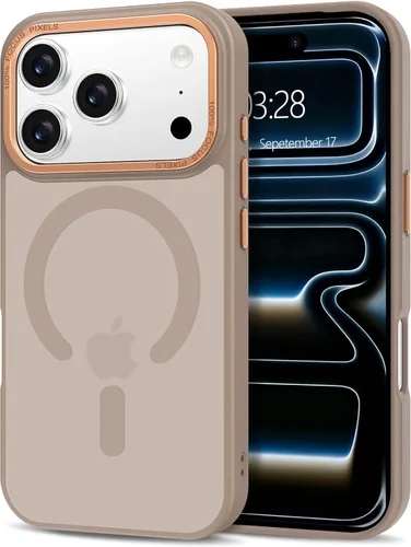 Vista 166 de Anuck - Funda magnética para iPhone 11 compatible con MagSafe, carcasa trasera mate translúcida dura, borde de TPU, delgada, resistente a impactos
