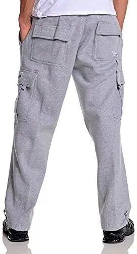 Vista 8 de Pro Club - Pantalones cargo de vellón pesado para hombre