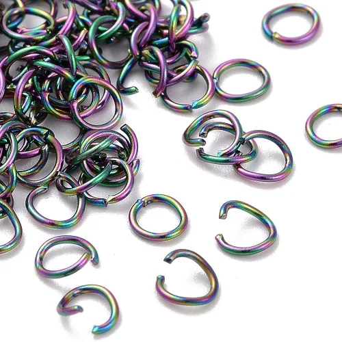 Vista 19 de HDSupplies 100 piezas - 4mm de argollas de acero inoxidable 304 de tono negro - Calibre 22 (espesor de 0.6mm)