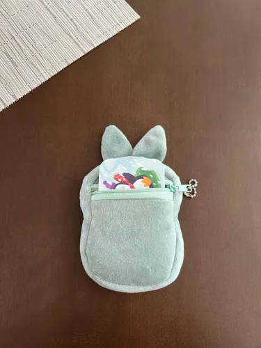 Vista 3 de Cesta de Pascua personalizada, tarjeta de regalo o soporte para dinero, idea de regalo de conejo (azul)