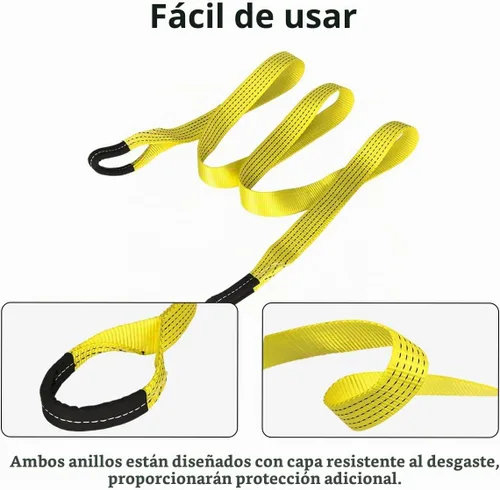Vista 3 de Paquete de 2 correas de elevación de 6 x 2 pulgadas, correa de elevación resistente de 6 pies, correas de seguridad de recuperación para salvador