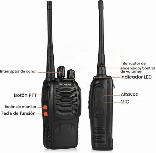 Vista 2 de BAOFENG BF-888S Walkie Talkies de largo alcance para adultos, radio