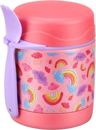 Vista 15 de Howeemo Termo para sopa de 10 oz para alimentos calientes para niños, tarro de almuerzo para niños con cuchara, contenedores aislados, a prueba