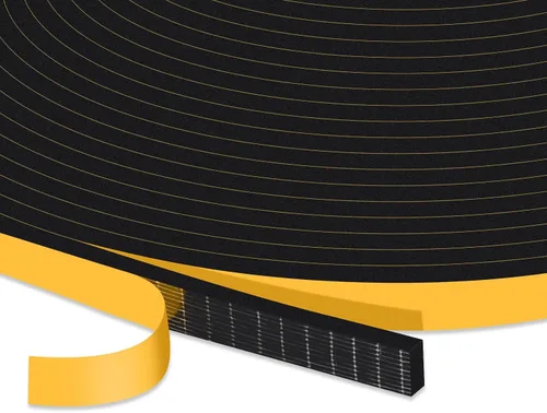Vista 11 de Square Foam Weather Stripping for RV Doors & Extra Large Gaps 1x1In Sellos puertas de remolque, cámper y garaje, bloquea insectos, corrientes