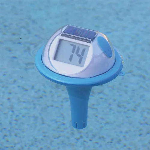 Vista 6 de SpaChoice Cubierta solar líquida para piscina (paquete de 2) y termómetro digital solar para piscina