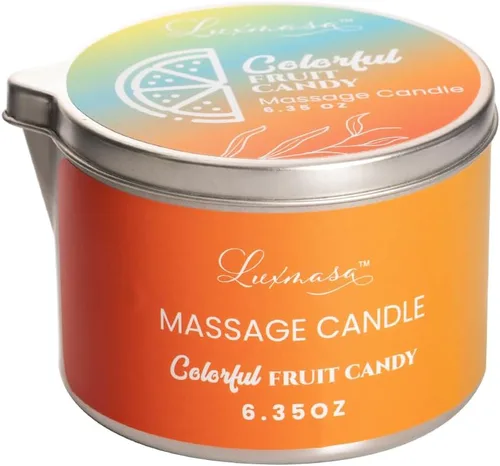 Vista 3 de Vela de masaje, aceite de soja perfumado a baja temperatura, terapia de calor, loción de aceite corporal, aceite de karité natural, aceite de masaje