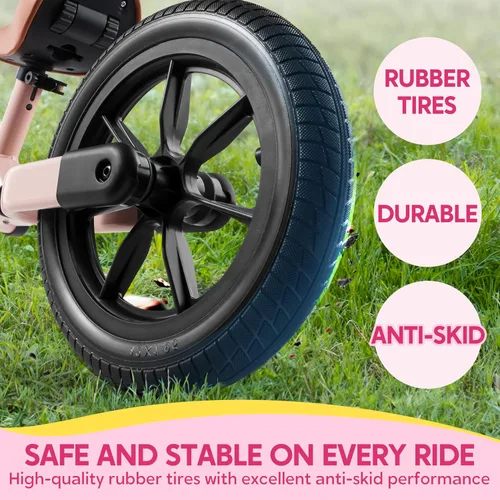 Vista 4 de SYNCFUN Bicicleta de equilibrio para niños pequeños, bicicleta ligera de 12 pulgadas para niños y niñas de 2, 3, 4, 5 años, neumáticos