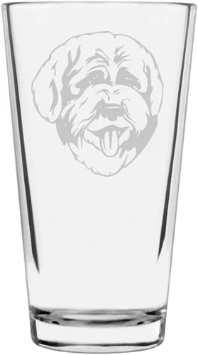 Vista 181 de Podenco Canario - Vaso de pinta de 16 onzas con temática de perro personalizado