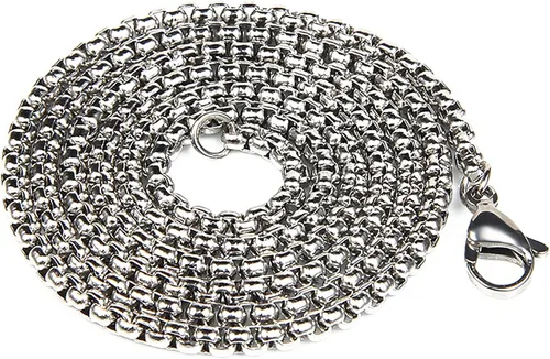 Vista 6 de DOHAOOE Hip Hop - Collar con colgante punk para hombres y mujeres cadena de acero inoxidable de plata y acero de titanio Acero de titanio Acero